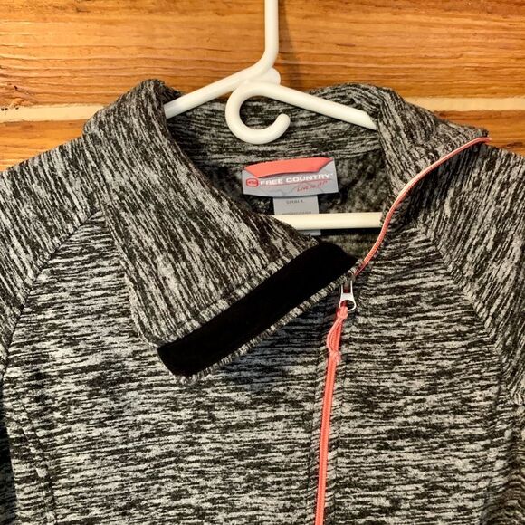 Free Country Grey Fleece Jacket with Pink Zippers Small - Picture 2 of 8
